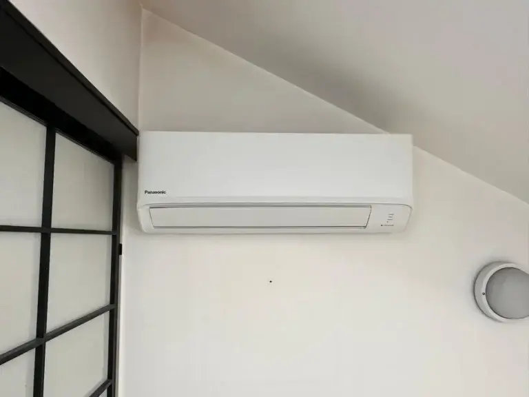 Panasonic AC installation in modern apartment