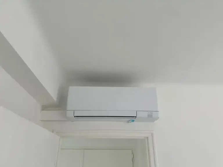 Wall mounted AC unit installed on the French Riviera
