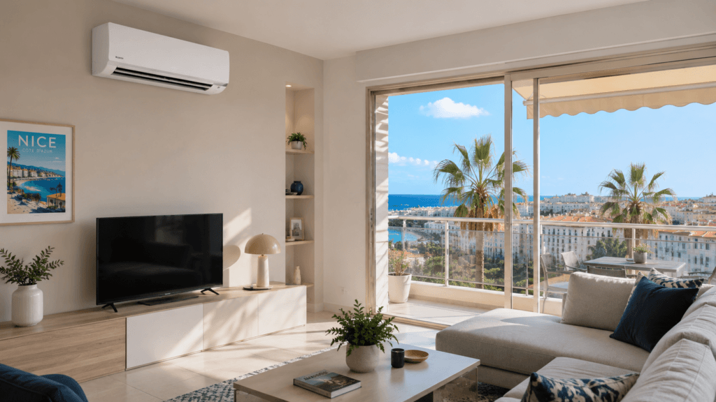 Installation climatisation murale dans un appartement à Nice